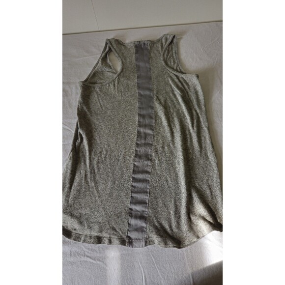 CAbi 100% Cotton Knit Tank Top Gray Chiffon Stripe Racerback Style 557 Size S - Picture 3 of 8